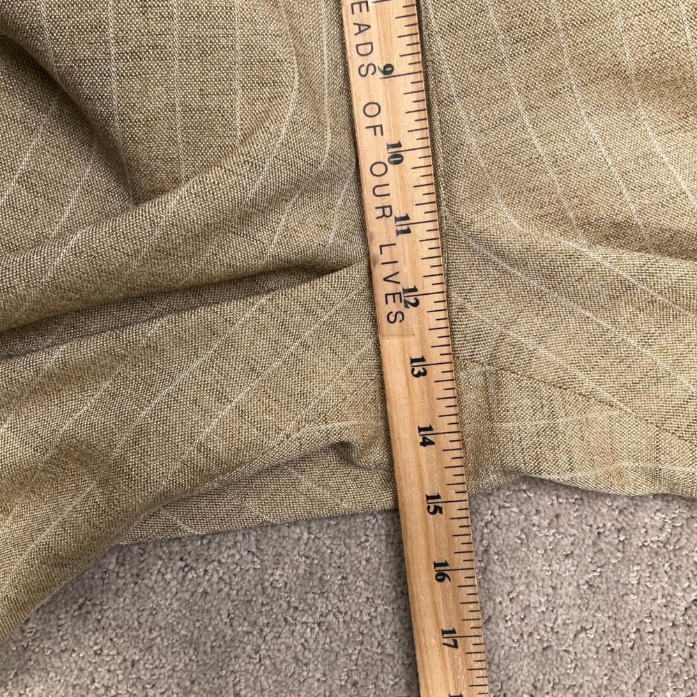 Le Suit Pant Set Womens 14 Tan Pinstripe Neutral Minimalist Professional Stretch - Picture 14 of 16